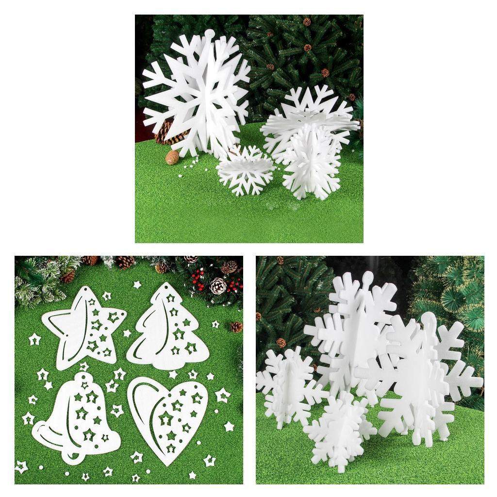 4pcs  Snowflake   Christmas Pendant Ornaments Window Clings