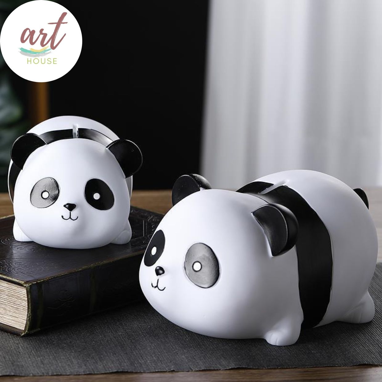 Ống Tiết Kiệm Heo Đất Gấu Trúc Panda Đáng Yêu Hoa Hoa