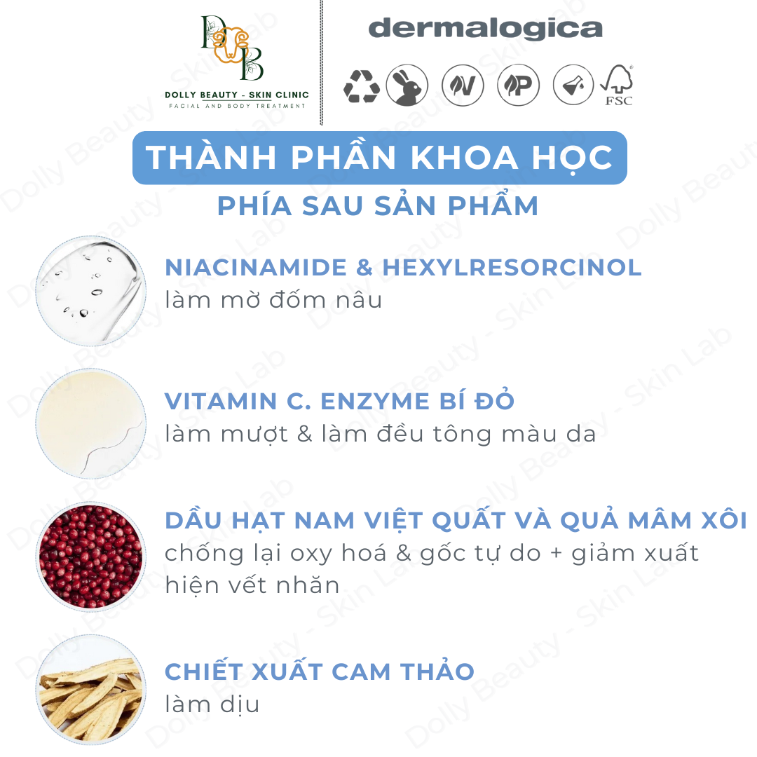 Kem dưỡng ban đêm dành cho da có sắc tố POWERBRIGHT OVERNIGHT CREAM của Dermalogica - Dolly Beauty