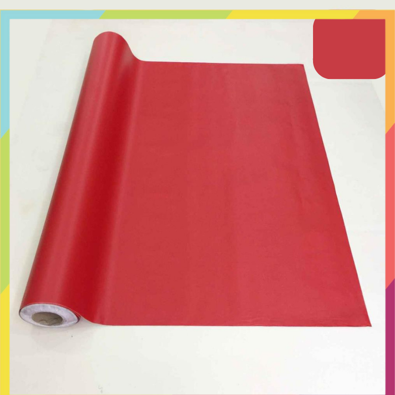 Decal dán tường màu đỏ đô, kích thước 0.45m x 10m / cuộn có sẵn keo mặt sau
