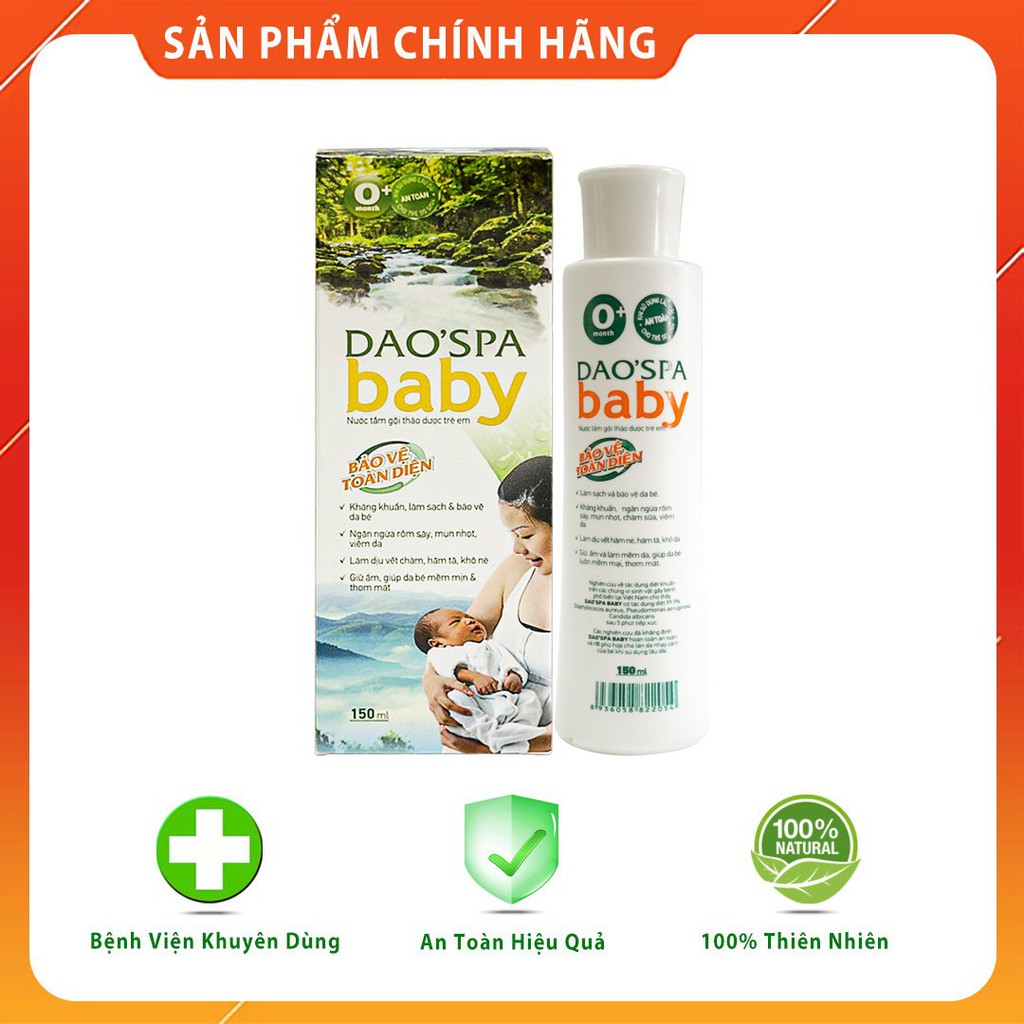 Nước tắm bé thảo dược người Dao Đỏ DK Pharma Dao'Spa Baby 150ml