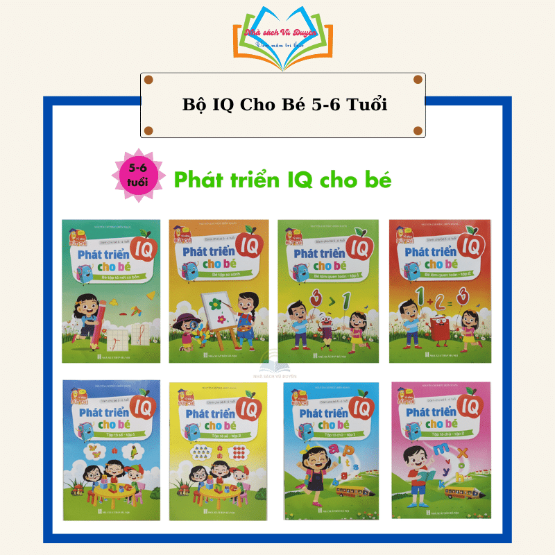 Sách - Bộ phát triển IQ cho bé 5 đến 6 tuổi