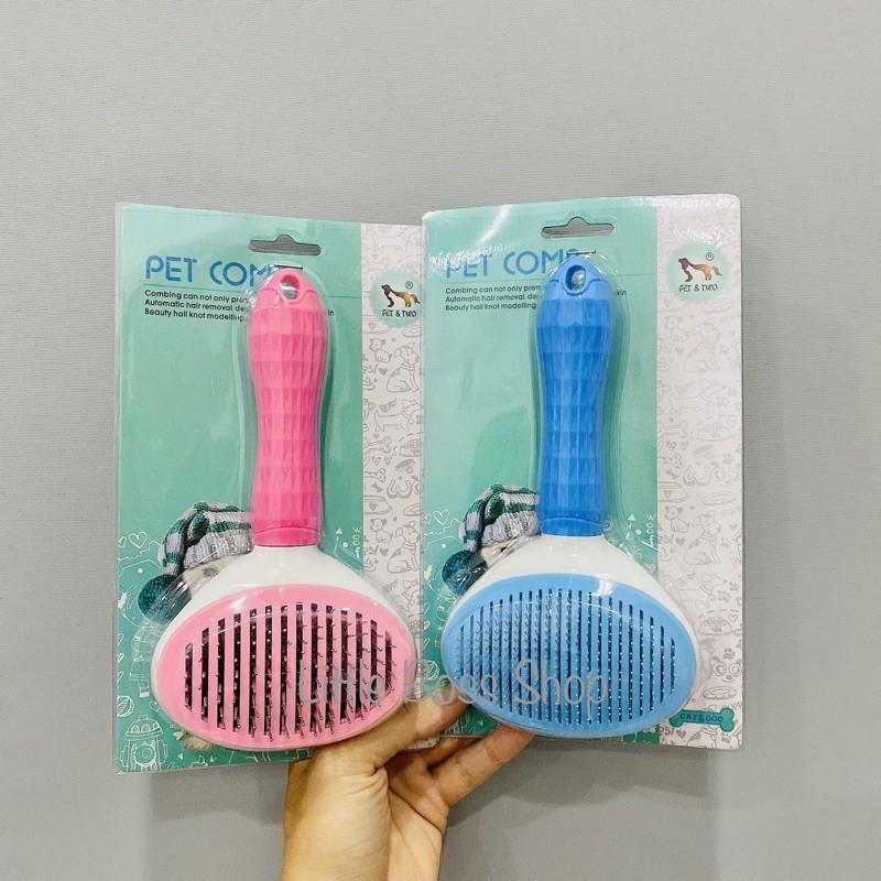 Lược chải lông cho chó mèo có nút đẩy