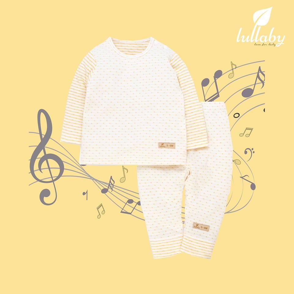 LULLABY - Bộ quần áo dài tay cài vai thu đông Doubleface NH0304-18