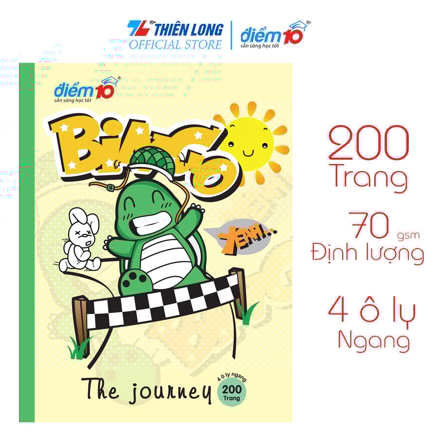 Combo 5-10 Tập học sinh 200 trang 4 ô ly ngang Điểm 10 TP-NB049