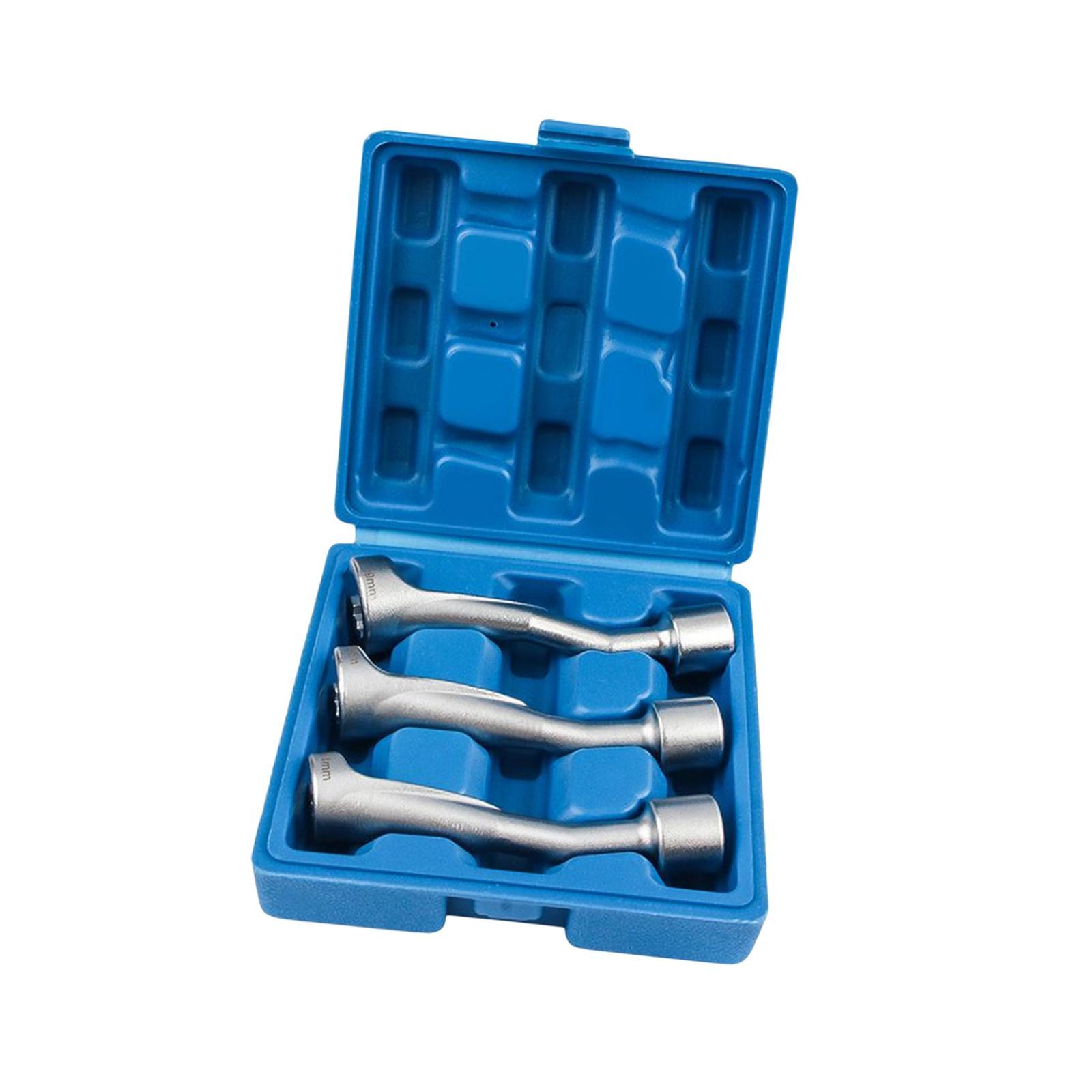 3 Pieces Fuel  Socket Wrench Set Portable for Automotive