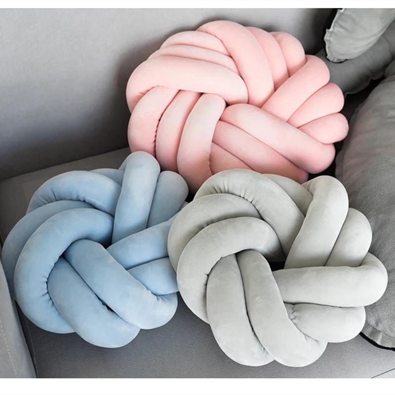 Bắc Âu Sáng Tạo Sang Trọng Handmade Knott Gối Cho Ghế Sofa Bộ Chăn Ga Gối Giường Đệm Tựa Lưng Gối Văn Phòng Trẻ Em Trang Trí Phòng Đệm