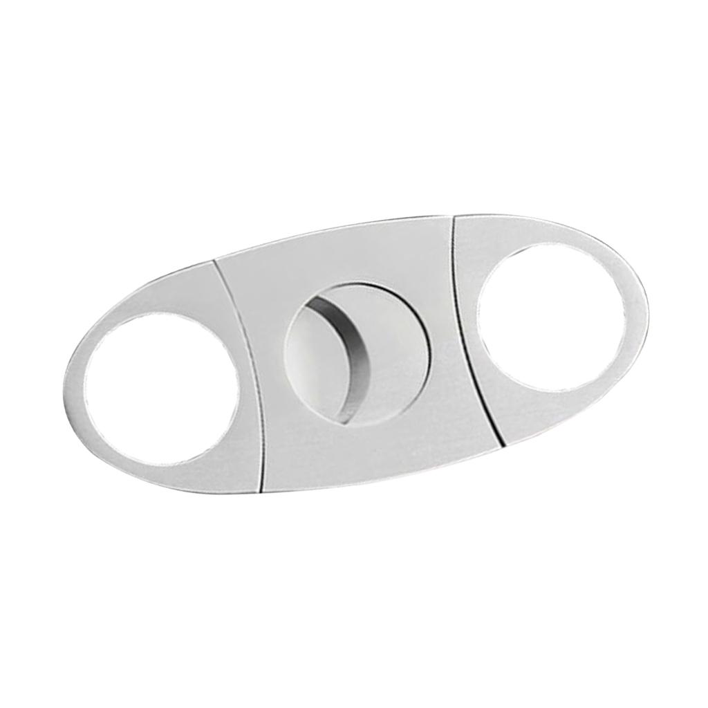 Stainless Steel Portable Cigar Cutter Double Blades Scissors for Most size of Cigarette