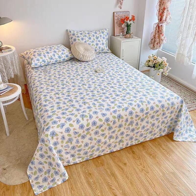 Bộ Chăn Ga Cotton Living 100%cotton Hàng Nhập Khẩu Cao Cấp 3 Món Thoáng Mát Nhiều Mẫu