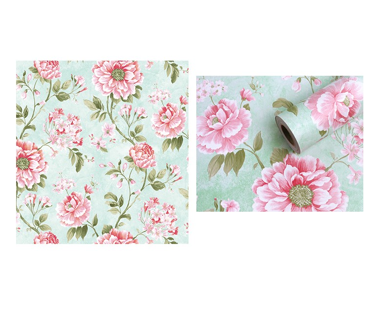 Combo 10 mét giấy dán tường, decal dán tường trang trí nhà cửa HOA CÚC CỔ ĐIỂN khổ 45cm