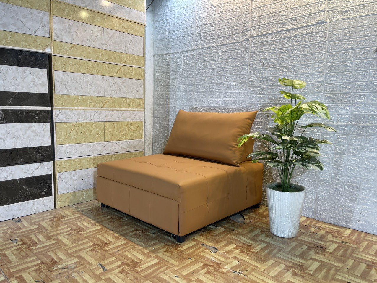 Sofa giường kéo, sofa thư giãn, sofa thành giường thông minh Juno Sofa chất liệu vải chân sắt hiện đại (GH_21CT)