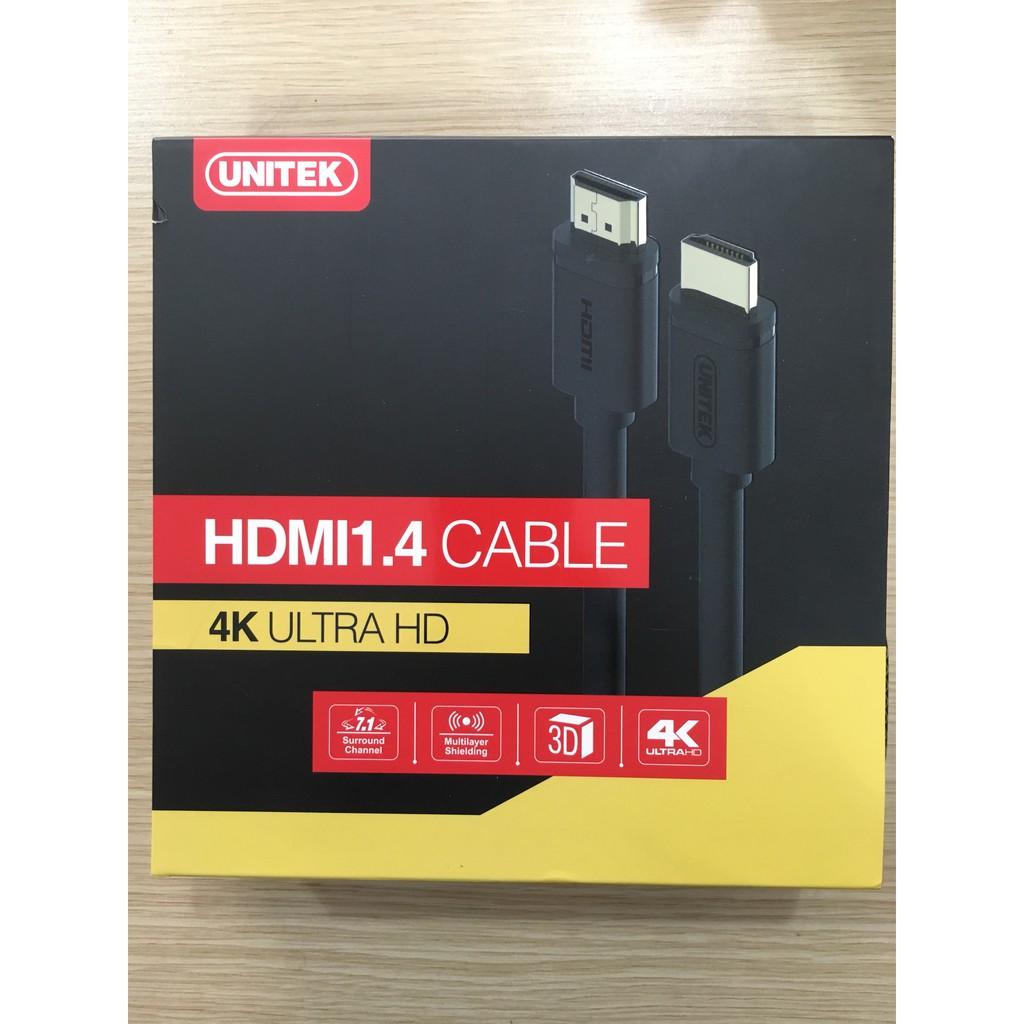 Cáp HDMI 5m Unitek Y-C140M (Hỗ trợ 4K, 3D) - HÀNG CHÍNH HÃNG