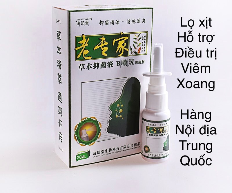 Lọ Xịt hỗ trợ vệ sinh mũi sổ mũi xịt viêm xoang JIMINGTANG 20ml