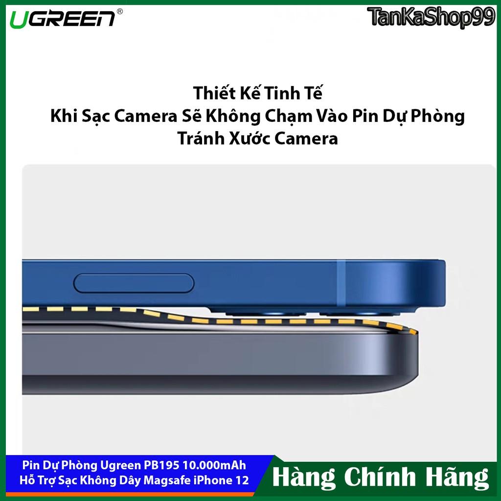 Ugreen UG40826PB195TK 10000mAh 20W Qi7.5W Pin sạc dự phòng không dây + USB A QC3.0 + USB-C PD - HÀNG CHÍNH HÃNG