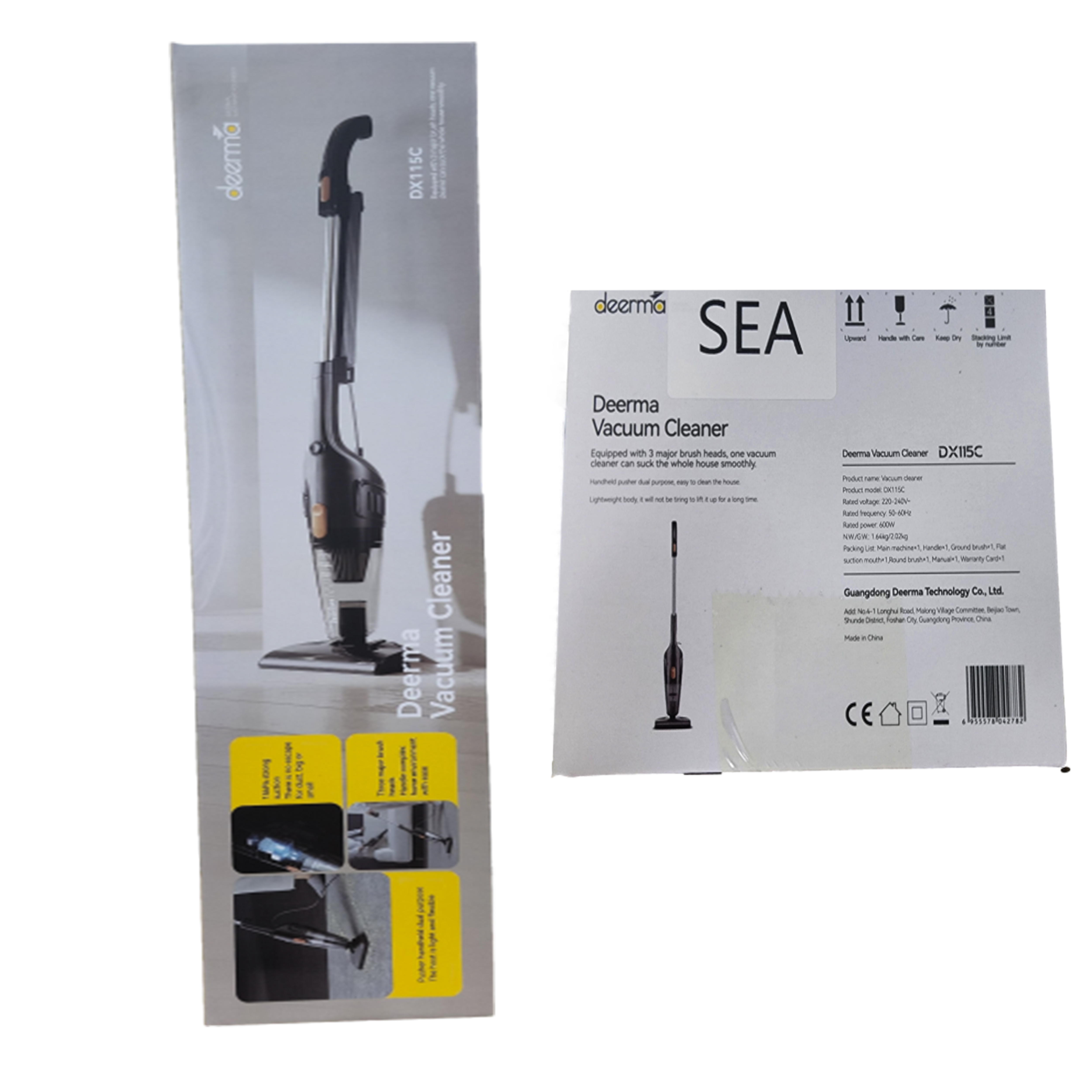 Máy hút bụi cầm tay Deerma DX115C - Hàng Chính Hãng