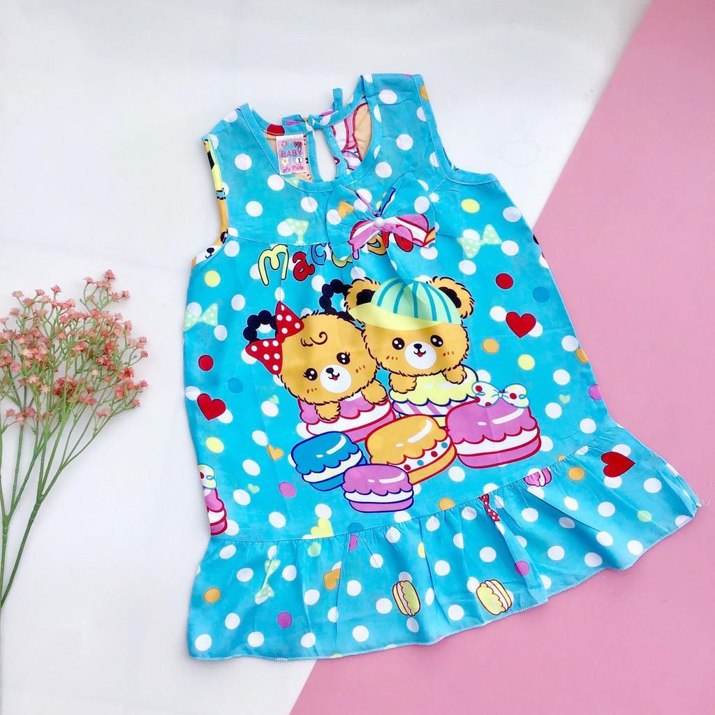 Đầm tôn 2 Da loại 1 mềm, mịn, mát cho bé gái 7-20kg