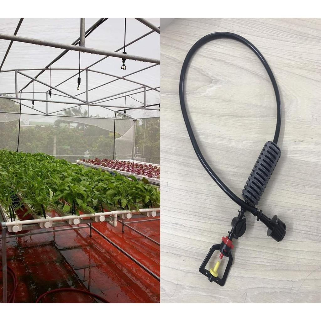 5 Bộ Béc Phun Sương Xòe Tưới Cây Bộ Đầy Đủ Cho Giàn Treo, Nhà Kính