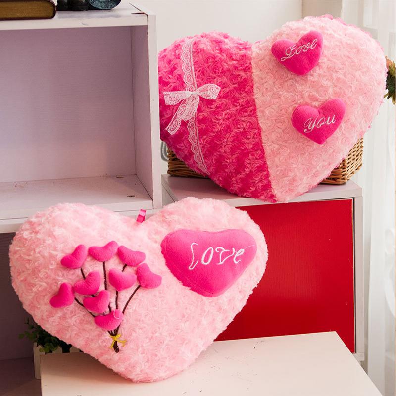 Hình Trái Tim Đồ Chơi Nhồi Bông Sang Trọng Vỏ Gối Cho Bé Trẻ Em Bạn Gái Quà Tặng Sinh Nhật