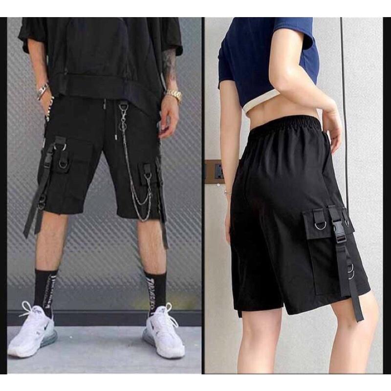 ️UNISEX HOTQuần short kaki phối xích cực chấtHàng chuẩn