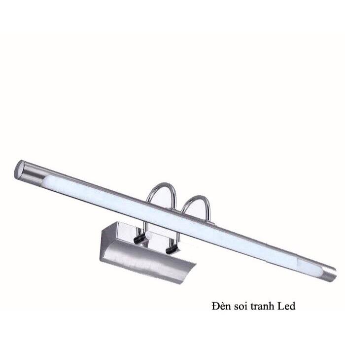 COMBO Đèn soi tranh soi gương inox chống gỉ ánh sáng vàng ấm