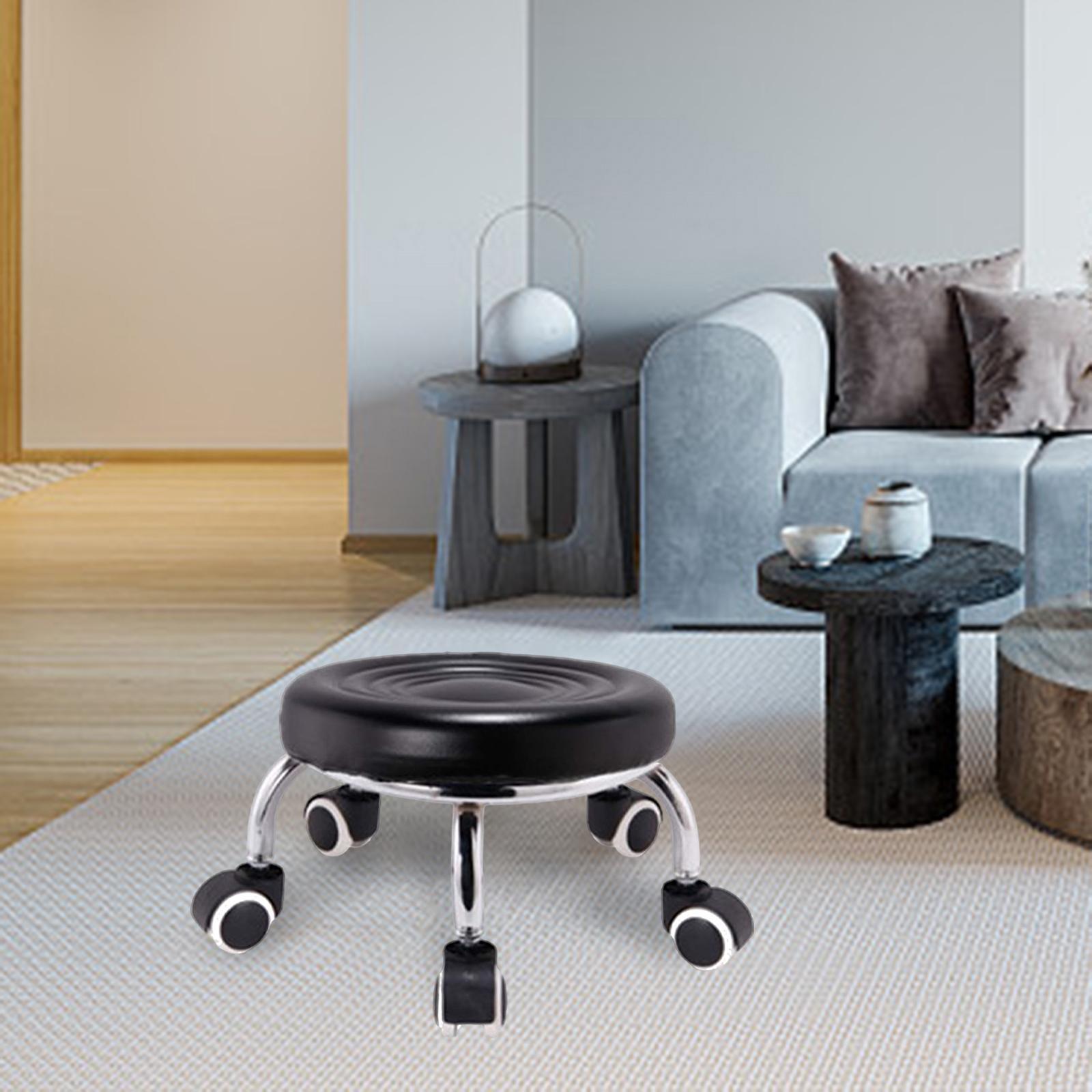 Small Rolling Salon Stool Rotatable Furniture Gift Movable for Salon Garage