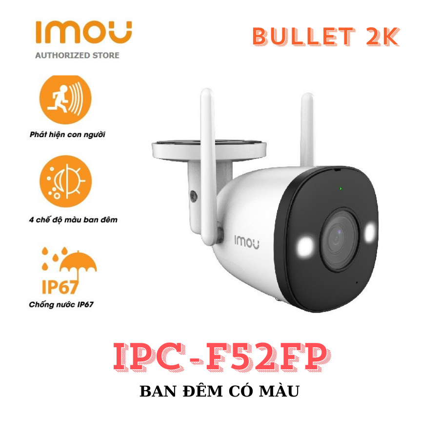 Camera Wifi ngoài trời IMOU IPC-F52FP 5MP - Hàng chính hãng