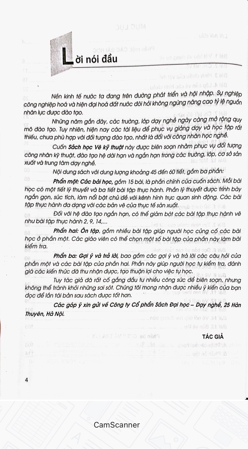 Sách Học Vẽ Kỹ Thuật ( Dùng Cho Các Trường Đào Tạo Công Nhân Kỹ Thuật )