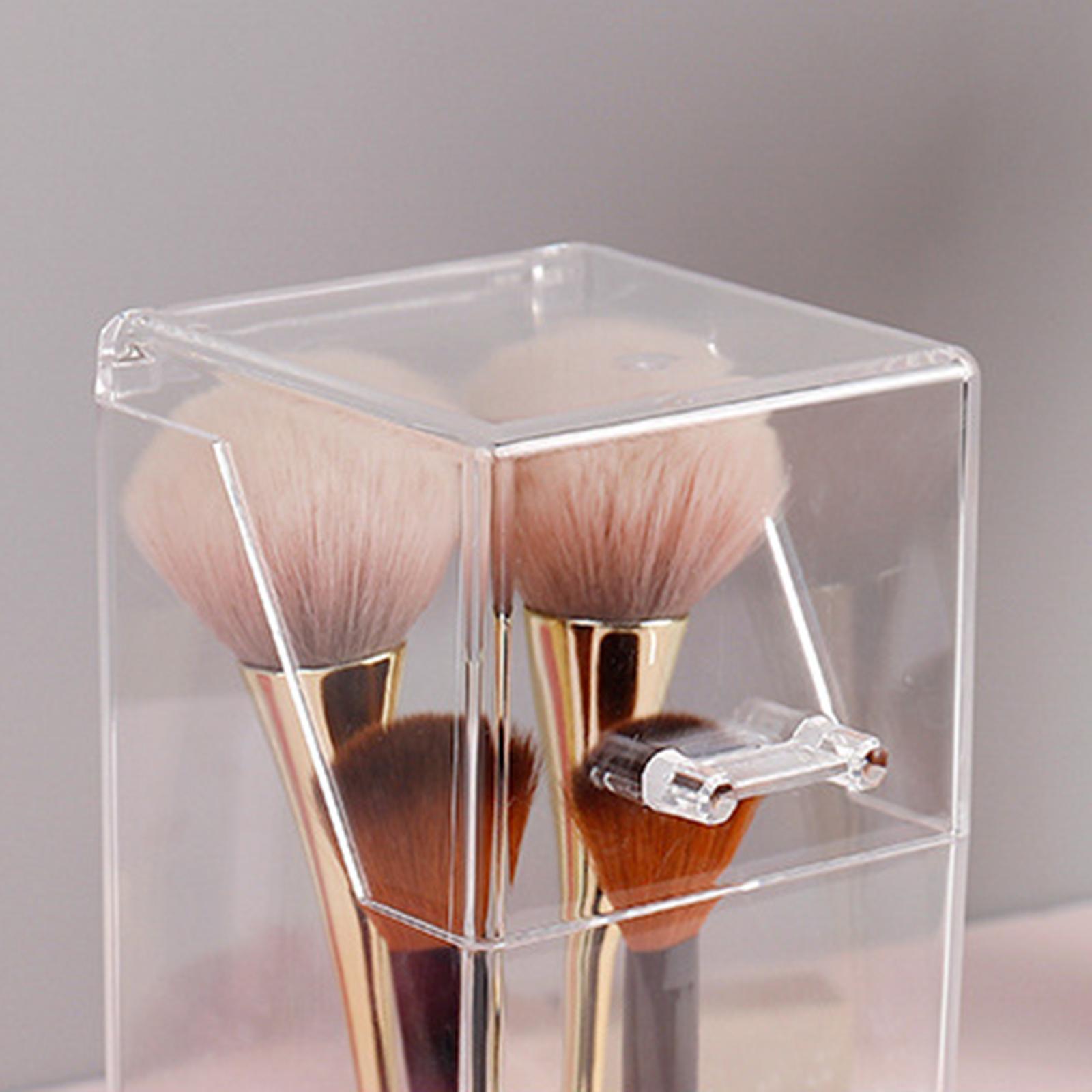 Transparent Acrylic Cosmetic Organizer Makeup Brush Container Storage Holder