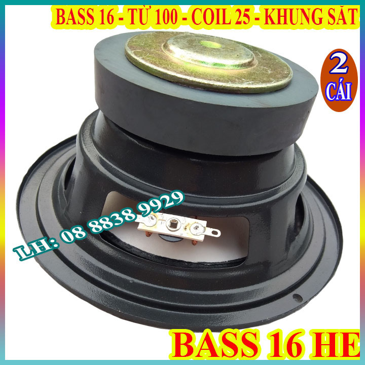 CẶP CỦ LOA BASS 16 TỪ 100 COIL 25 HÀNG VIỆT NAM - GIÁ 2 LOA