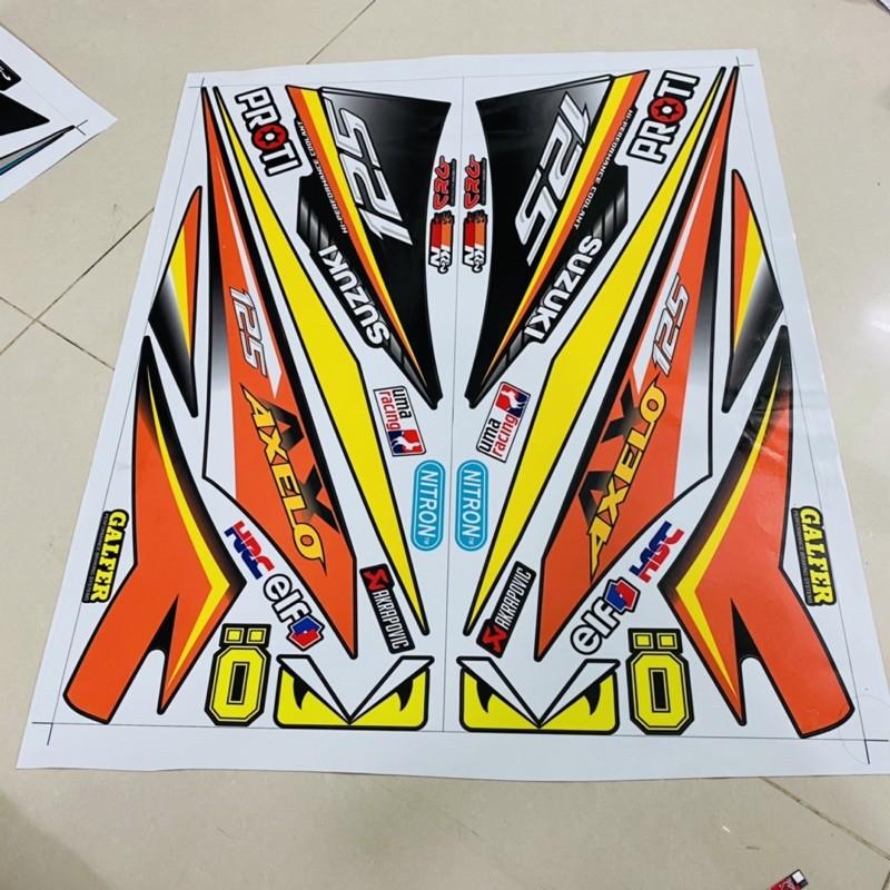 Tem rời dành cho xe axelo đỏ đen