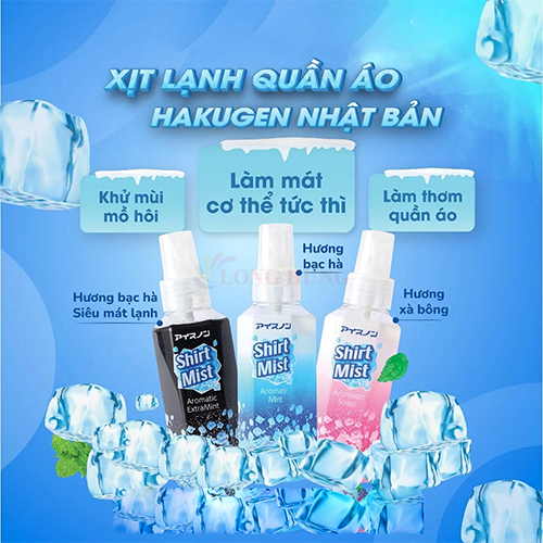 Xịt lạnh quần áo Hakugen Earth Ice Non (100ml) - Hàng chính hãng