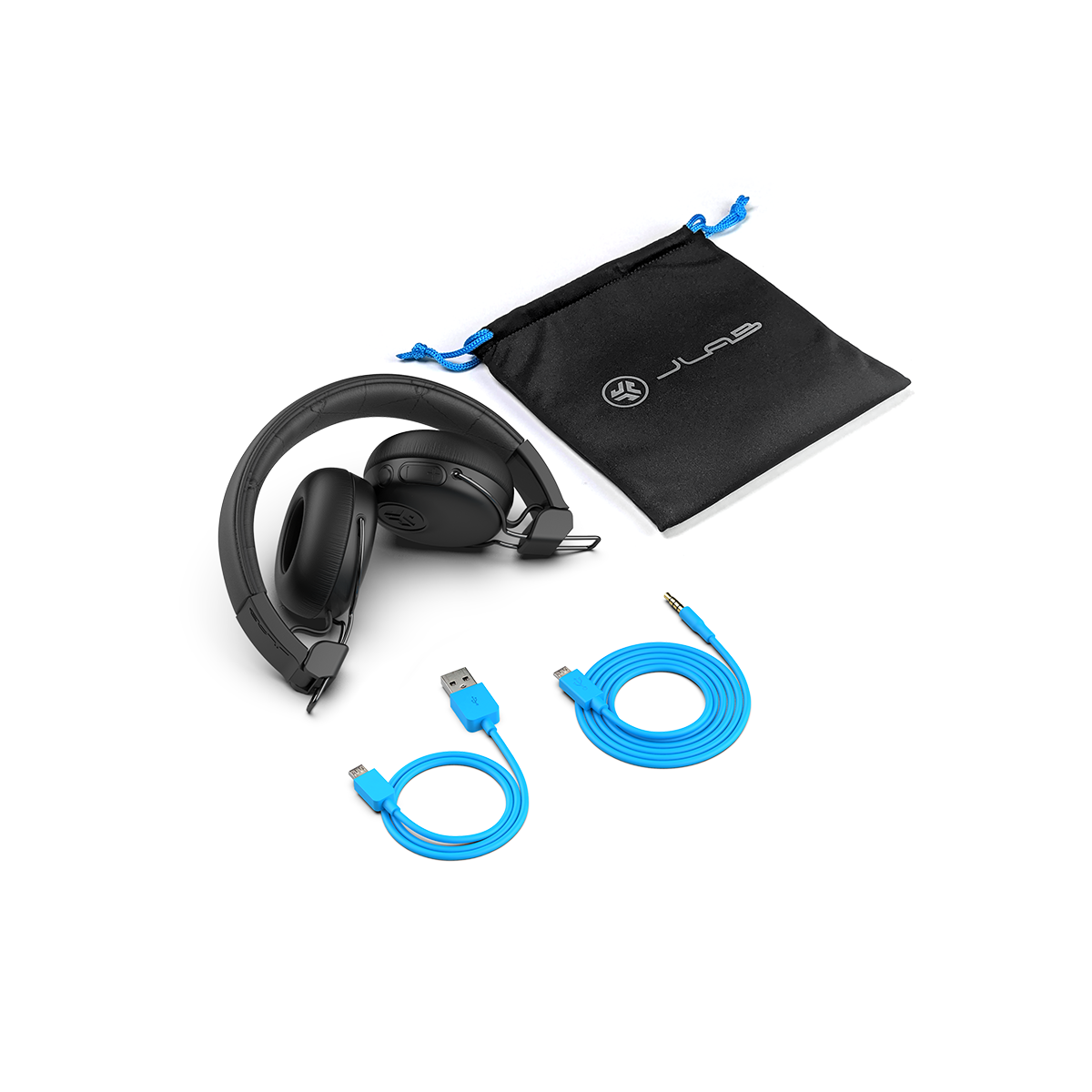 Tai nghe Bluetooth chụp tai TWS On-ear Jlab Studio ANC màu đen chống ồn thời gian nghe 34H Bluetooth 5.0 âm thanh EQ3 - Hàng chính hãng