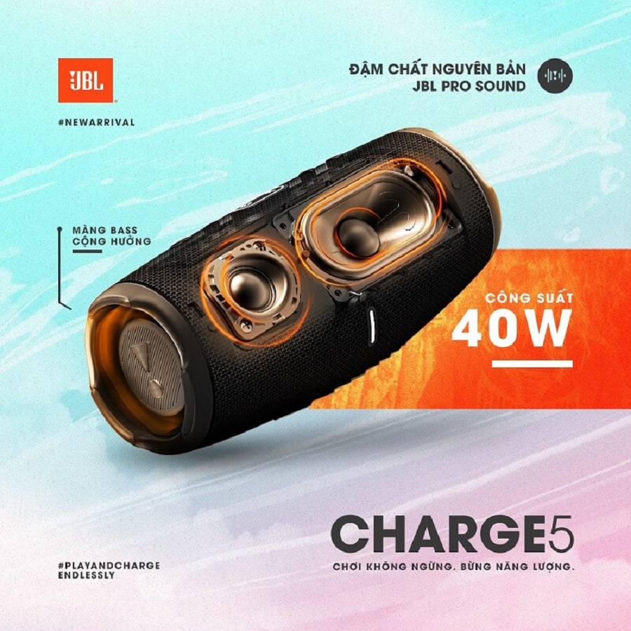 Loa Bluetooth JBL Charge 5 - Hàng chính hãng