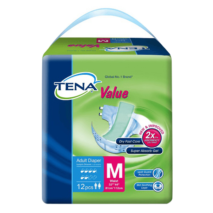 Tã Dán Người Lớn Tena Value M12 (12 Miếng)