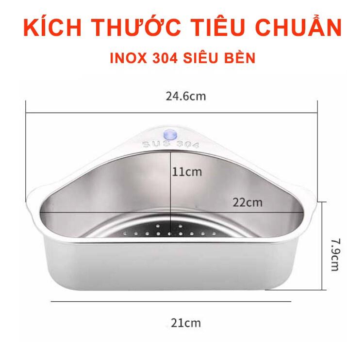 Rổ lọc rác inox bồn rửa chén ngăn tắc bồn rửa,không ghê tay | Khay lọc rác bồn rửa chất liệu INOX 304 siêu bền MKS049