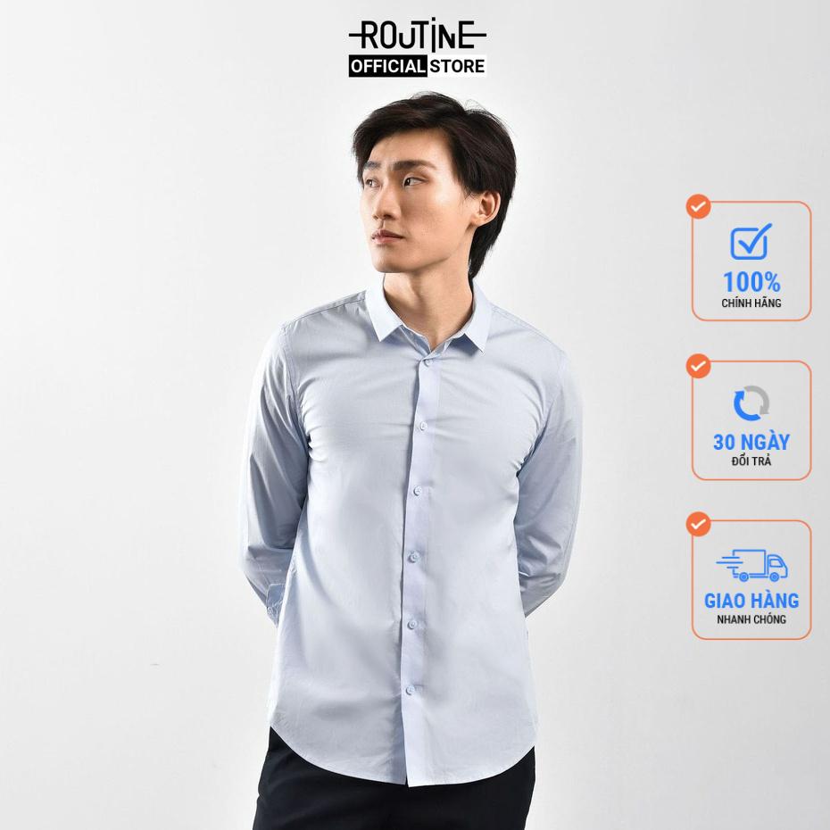 Áo sơ mi tay dài, cổ SMALL. SLIM FIT form - Routine 10S21SHL002