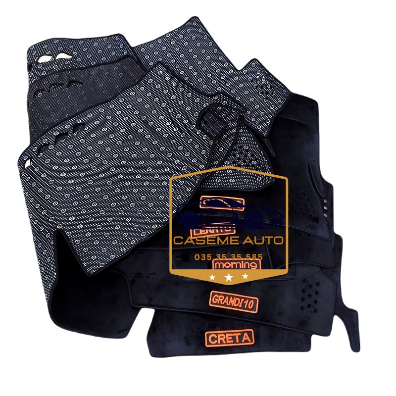 [KIA MORNING] Thảm Taplo 3 Lớp Dành Cho Xe KIA MORNING, Nhung Lông Cừu Và Da Vân Carbon Cao Cấp - Hàng Chính Hãng
