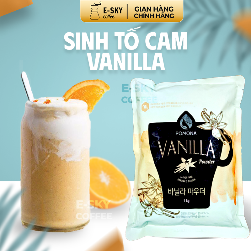 Bột Vani POMONA Vanilla Powder Nguyên Liệu Pha Chế Cà Phê, Latte, Mocha, Trà Sữa, Sữa Lắc Hàn Quốc Gói 1kg