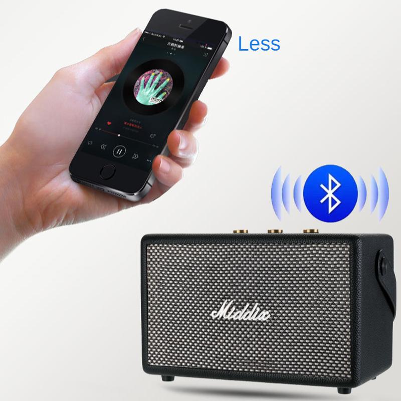 Loa bluetooth phong cách cổ điển bằng gỗ MIDDIX loa siêu trầm di động không dây loa máy tính gia đình chất lượng cao trung tâm âm nhạc caixa de som Màu sắc: Hồng