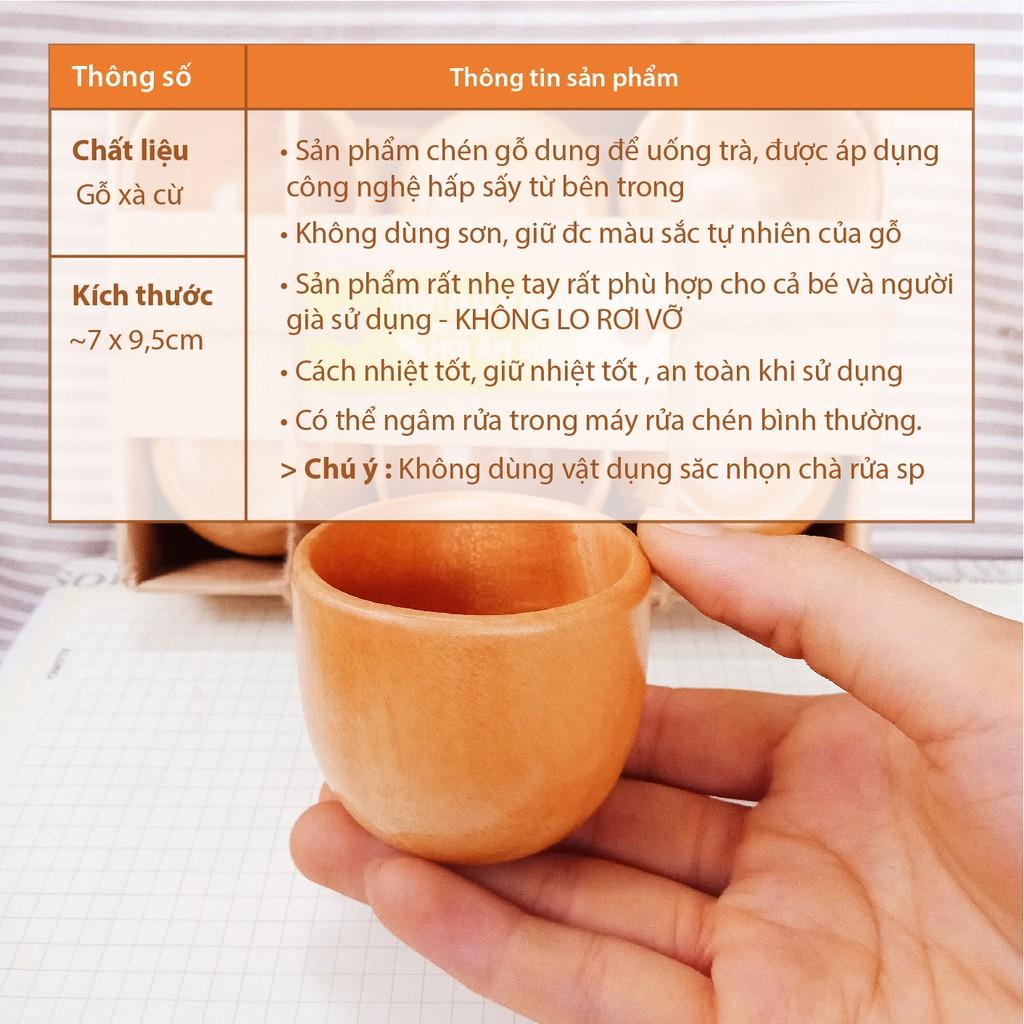 Ly, Chén Gỗ Uống Trà Cao Cấp - Hàng Chính Hãng