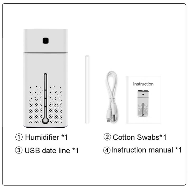 Siêu Âm Thanh Máy Tạo Độ Ẩm Không Khí Khuếch Tán Tắt Tiếng 7 Màu Đèn Ngủ Mini 1000ML Làm Thơm Phòng Hình Cá Mát Phun Sương Tạo Nhà Máy Lọc