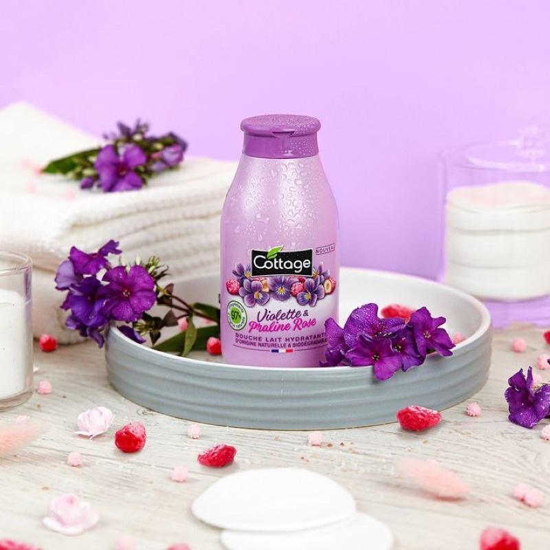 Sữa tắm Cottage của Pháp 750ml, hương hoa Violet
