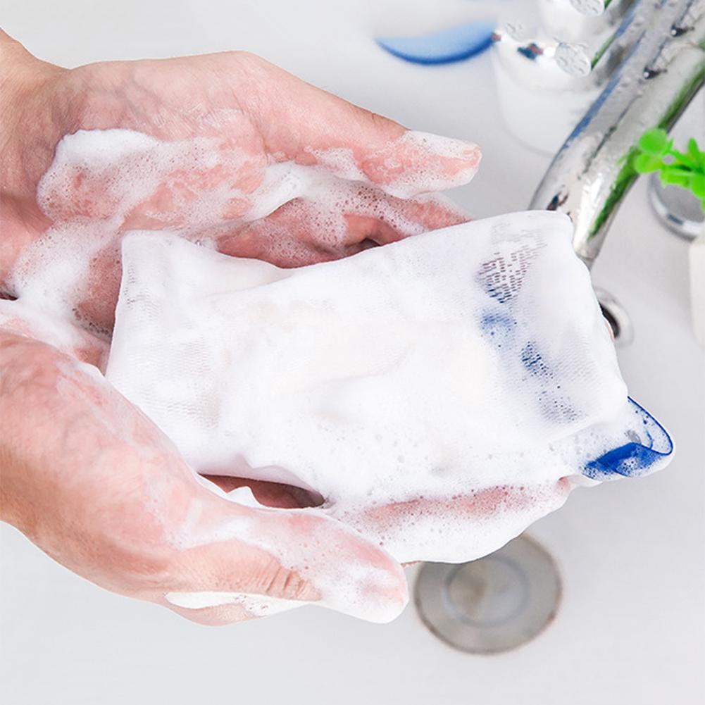 Túi lưới đựng xà bông tắm 2 lớp - Túi tạo bọt xà phòng kích thước 9x15cm - Giao màu ngẫu nhiên