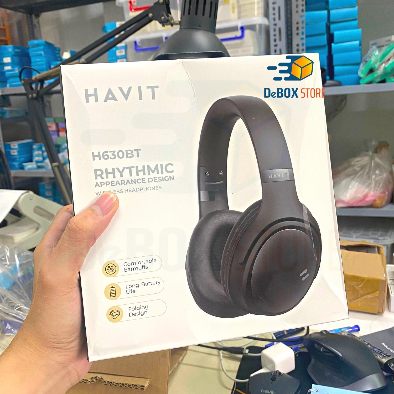 Tai Nghe Bluetooth Không Dây Headphone HAVIT H630BT, Driver 40mm, BT 5.3, Gập Tiện Lợi, Nghe Đến 36H - Hàng Chính Hãng