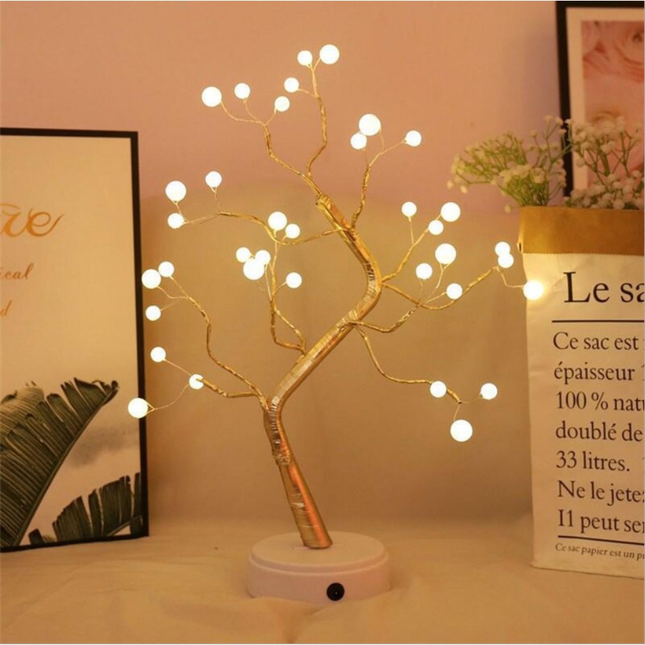 Đèn LED Bonsai Để Bàn Trang Trí Độc Đáo Tự Uốn Công Tắc Cảm Ứng DIY