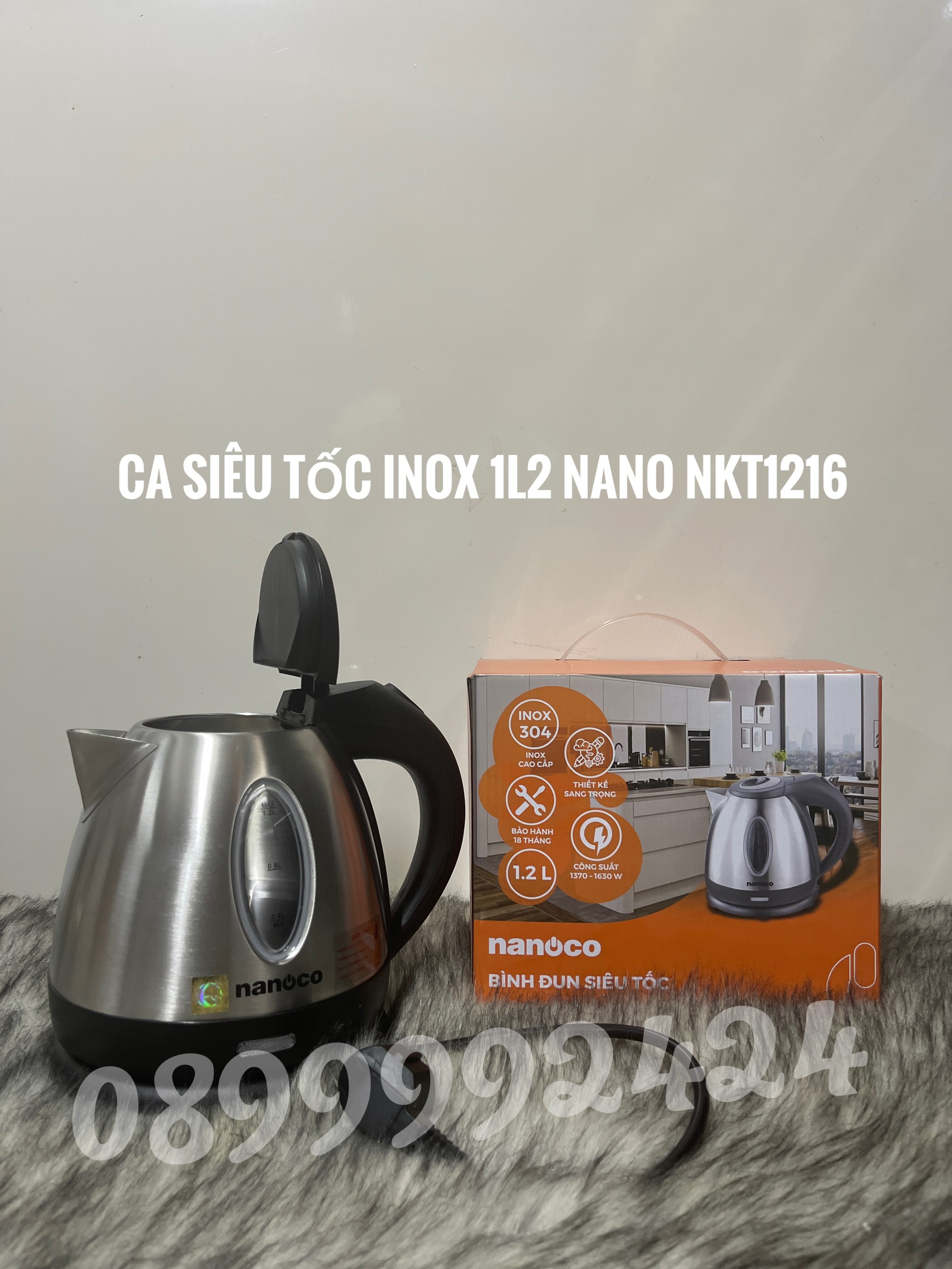 BÌNH ĐUN SIÊU TỐC, CA SIÊU TỐC NANOCO NKT1216 , BÌNH ĐUN TRÀ