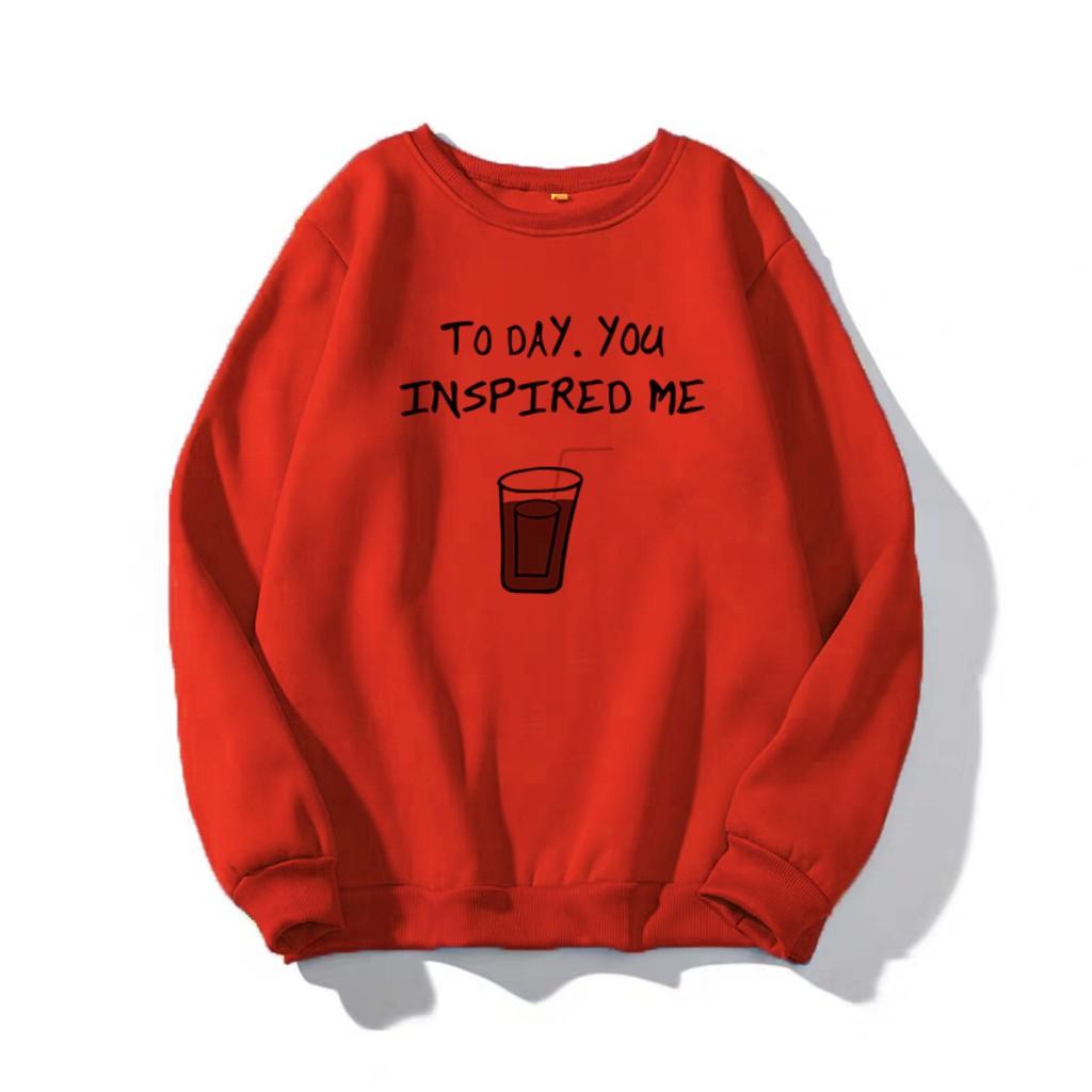 ÁO SWEATER NAM NỮ IN LY NƯỚC (NHIỀU MÀU)