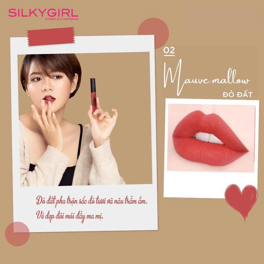 Son Kem Lì Nhẹ Môi Cấp Ẩm Silkygirl Gen Matte Lip Cream 3.8ml