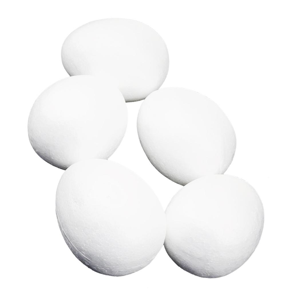 15x Large 10/14cm Foam Eggs Rabbits Blank Decorations Unfinished Ornaments