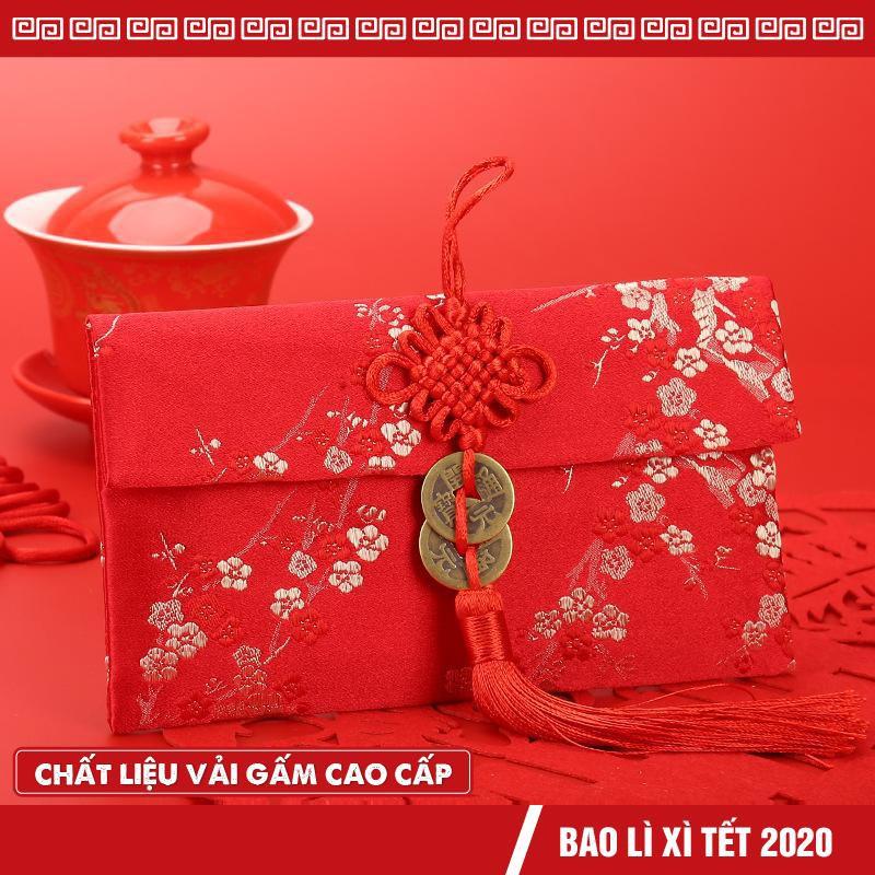 Bao Lì Xì Vải Gấm Nhiều Hoa Văn Cao cấp